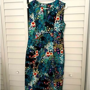 Calvin Klein multicolor flower and pattern dress